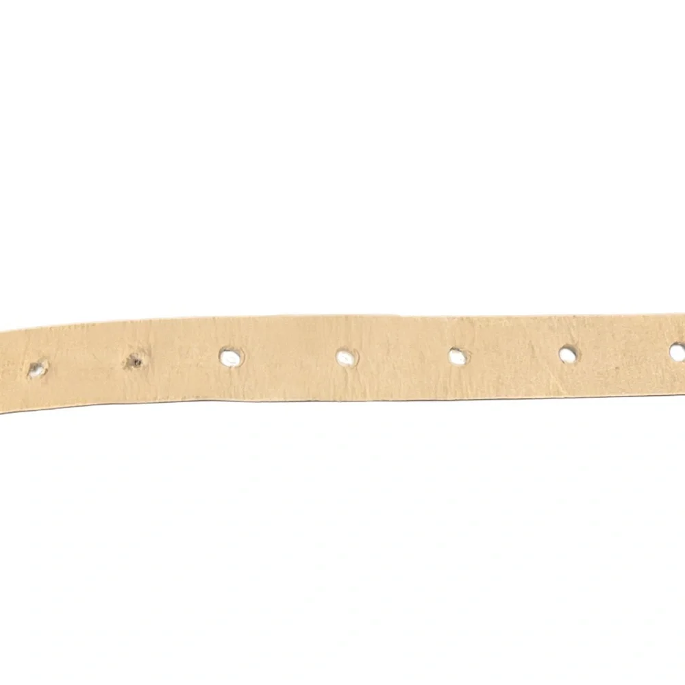 Streets Ahead Black Croc-Embossed Leather Belt with Silver Buckle Sz L